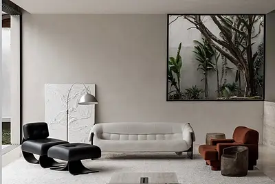 Oásis Brutalista com Piscina Infinita