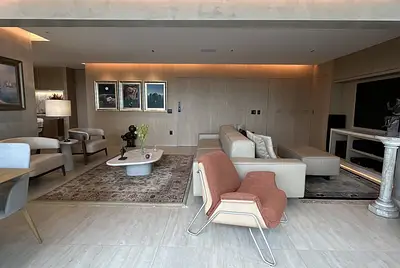 Apartamento minimalista com terraço gourmet 